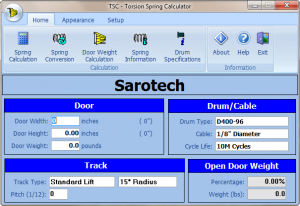 garage door spring size calculator